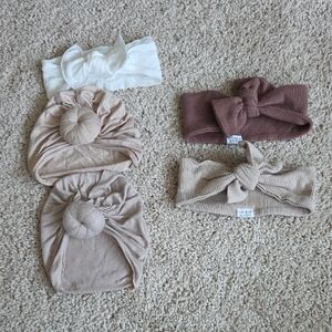 Charming Kids Headband Collection - White, Brown, Tan